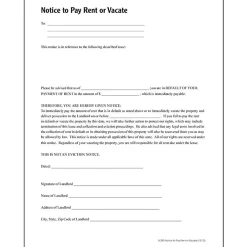Adams® Notice To Pay Rent Or Quit