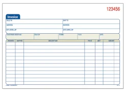 Adams™ 3-Part Carbonless Invoice Book, 8 7/16