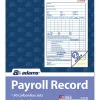 Adams® 2-Part Carbonless Payroll Record Sets Book, 4 3/16" x 7 3/16", White/Canary, Pack Of 50 Sets