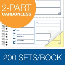 Adams® 2-Part Petty Cash Receipt Book, 5 1/2