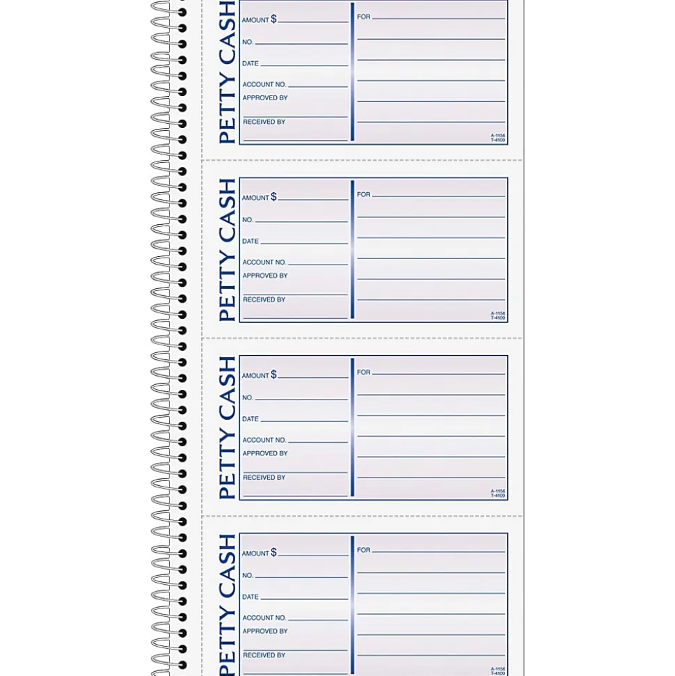 Adams® 2-Part Petty Cash Receipt Book, 5 1/2" x 11", Book Of 200 Sets