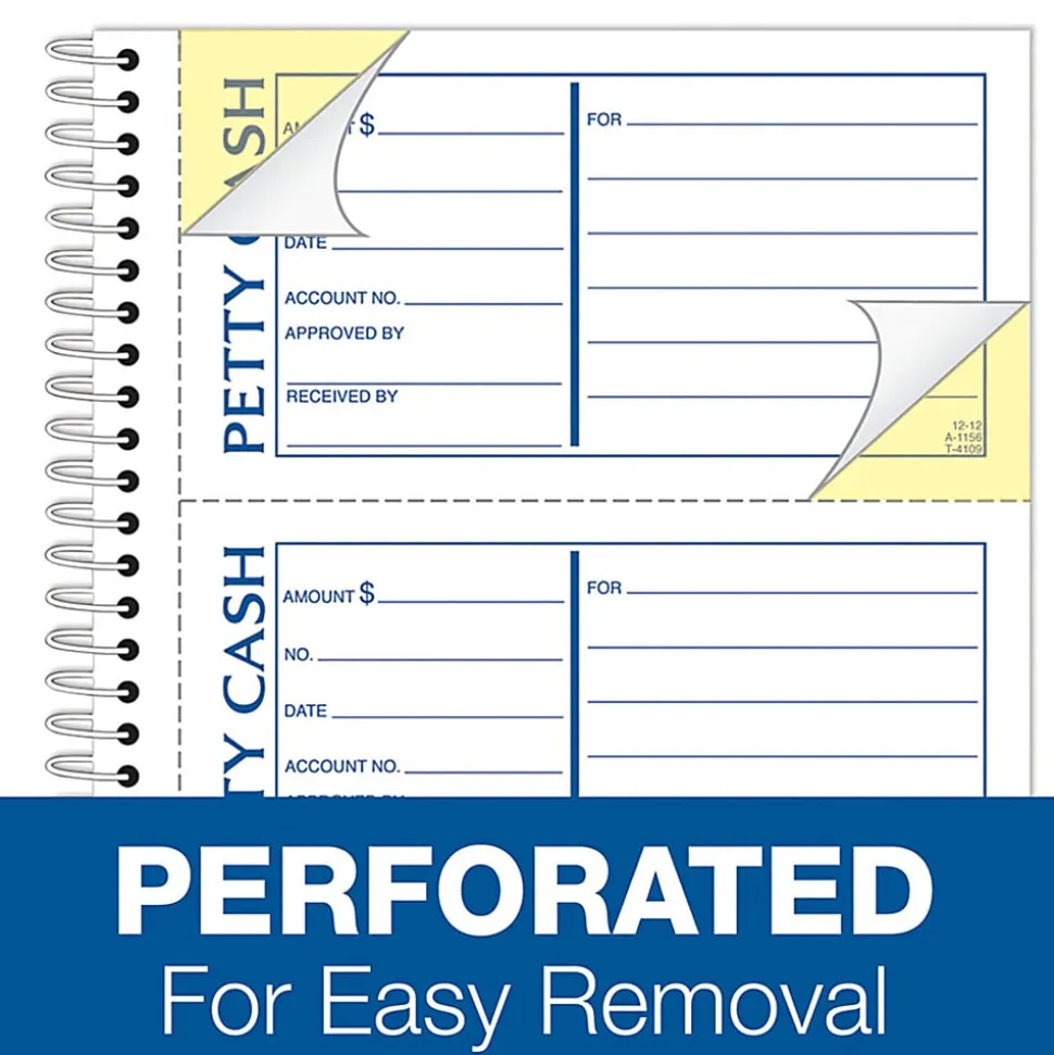Adams® 2-Part Petty Cash Receipt Book, 5 1/2" x 11", Book Of 200 Sets