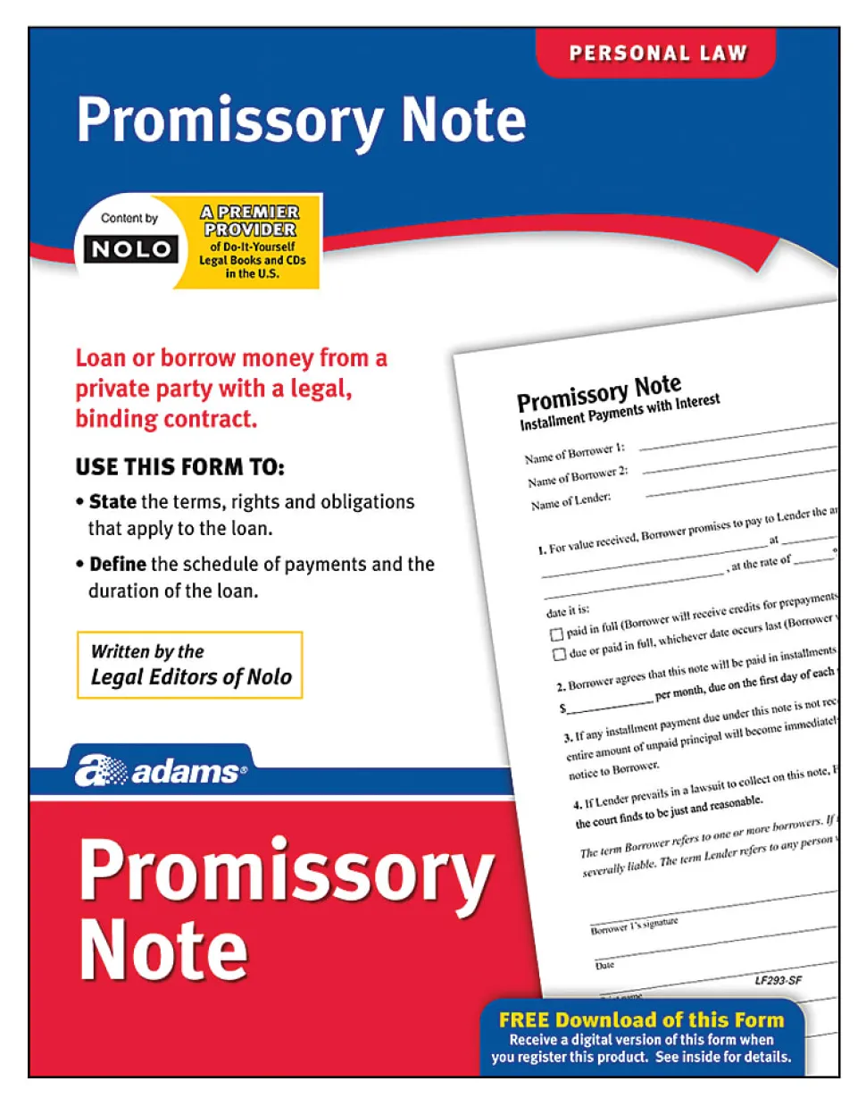 Adams® Promissory Note