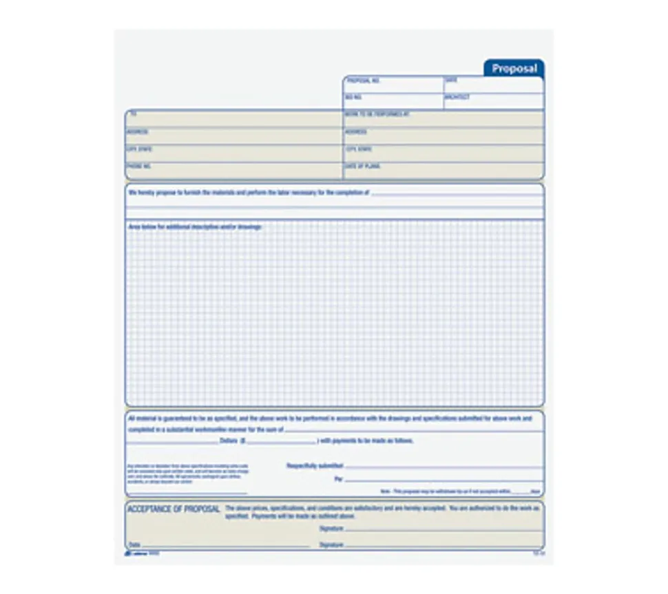 Adams® Proposal Form Book