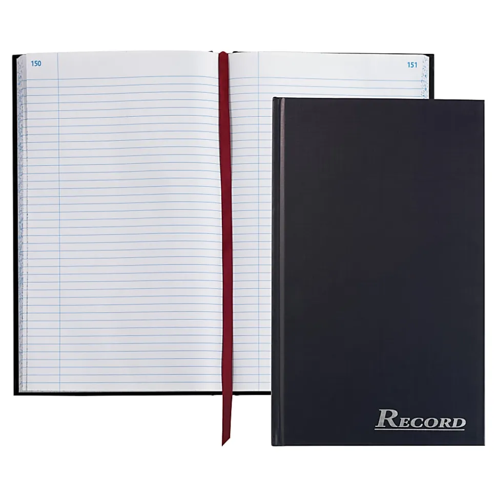 Adams® Record Ledger, 12 1/4" x 7 1/2", 300 Pages, Navy