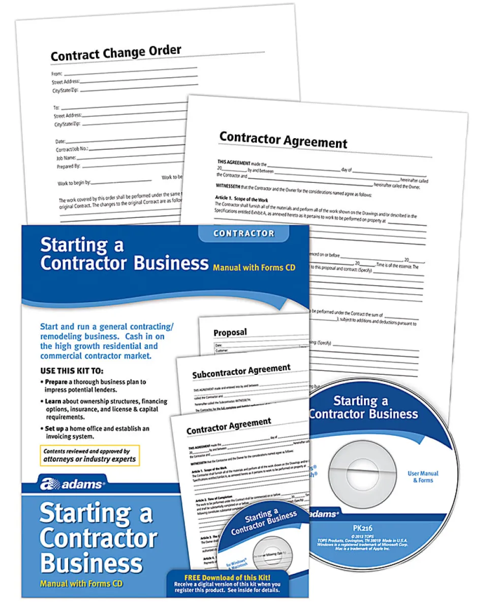Adams® Starting A Contractor Business