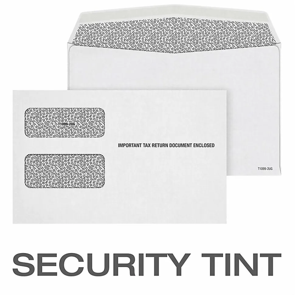 Adams 1098/1099 Tax Form Envelopes - Document - 9" Width x 5 5/8" Length - Gummed - White - 24 / Pack