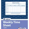 Adams™ Weekly Time Sheets, 8 1/2" x 5 1/2", White, 100 Sheets Per Pad, Pack Of 2 Pads