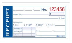 Adams® Write N' Stick Receipt Book, 2 3/4
