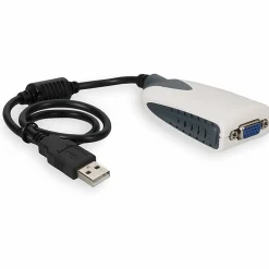 AddOn USB A 2.0 Male to VGA Female Black Adapter, USB2VGA