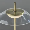 Adesso ADS360 Ako LED Cordless Table Lamp, Antique Brass with Clear Acrylic White Shade