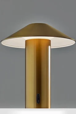 Adesso ADS360 Pina LED Cordless Table Lamp, Antique Brass