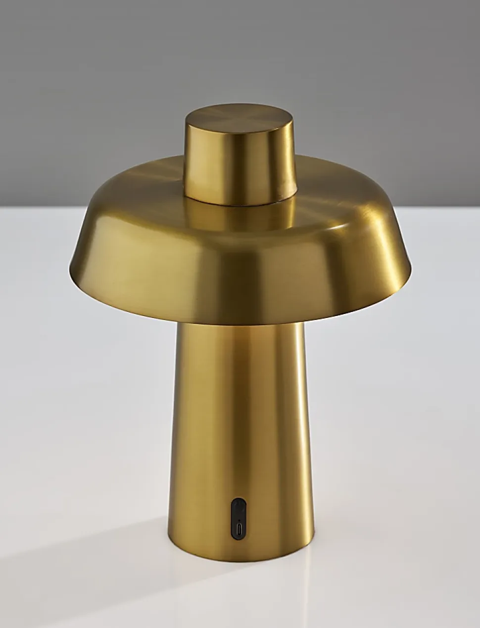 Adesso ADS360 Pirlo LED Cordless Table Lamp, Antique Brass