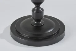 Adesso Claret Torchiere, Black with White Alabaster Shade