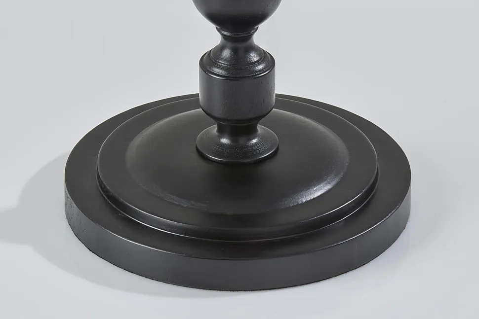 Adesso Claret Torchiere, Black with White Alabaster Shade