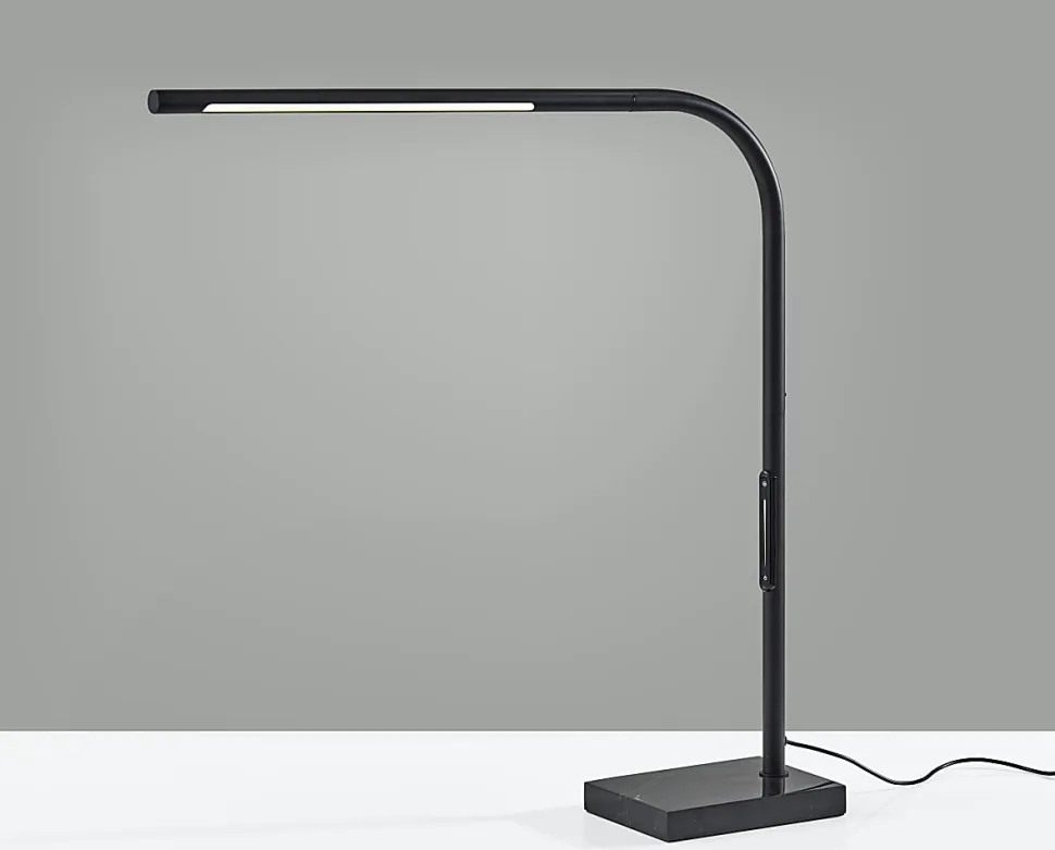 Adesso Cullen LED Desk Lamp With Smart Switch, 24”H, Black