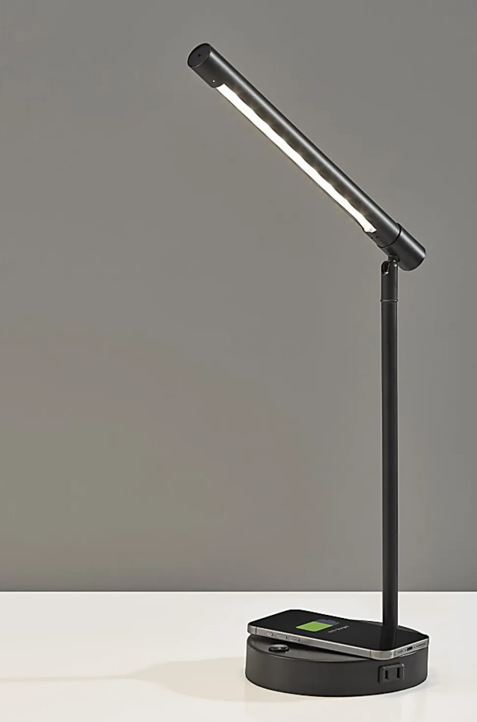 Adesso Dax LED Wireless Charging Desk Lamp, Black