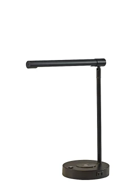 Adesso Dax LED Wireless Charging Desk Lamp, Black