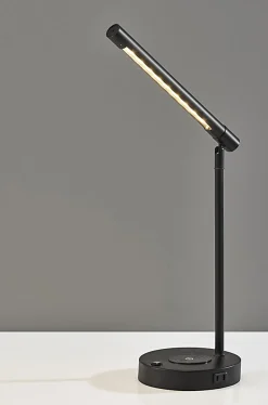 Adesso Dax LED Wireless Charging Desk Lamp, Black