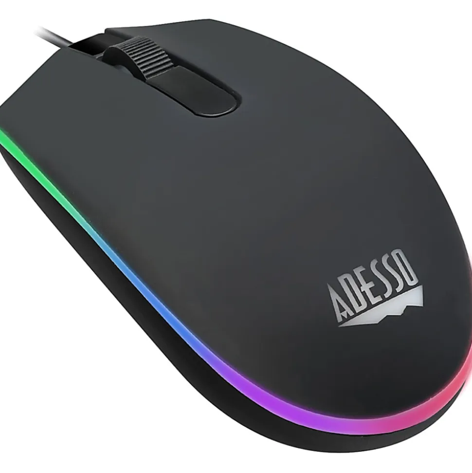 Adesso EasyTouch 137CB Illuminated Gaming Keyboard & Mouse Combo - USB Cable - 104 Key - English (US) - AKB137CB