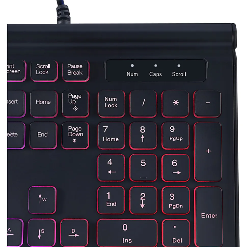 Adesso EasyTouch 137CB Illuminated Gaming Keyboard & Mouse Combo - USB Cable - 104 Key - English (US) - AKB137CB