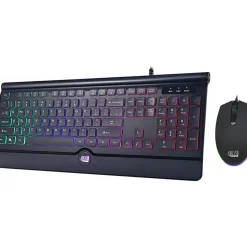 Adesso EasyTouch 137CB Illuminated Gaming Keyboard & Mouse Combo - USB Cable - 104 Key - English (US) - AKB137CB