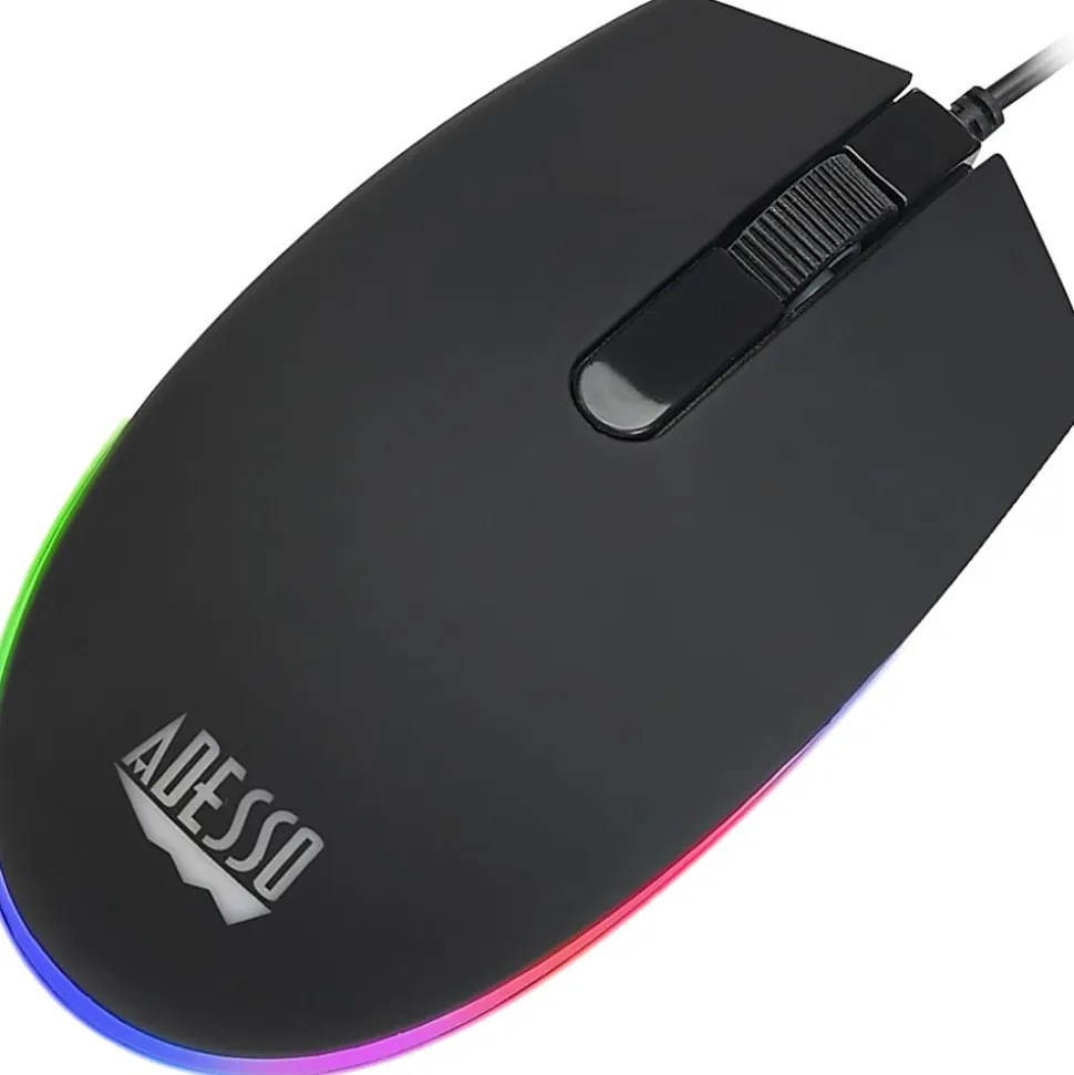 Adesso EasyTouch 137CB Illuminated Gaming Keyboard & Mouse Combo - USB Cable - 104 Key - English (US) - AKB137CB