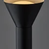 Adesso Greer LED Torchiere, Black with White Plastic Diffuser