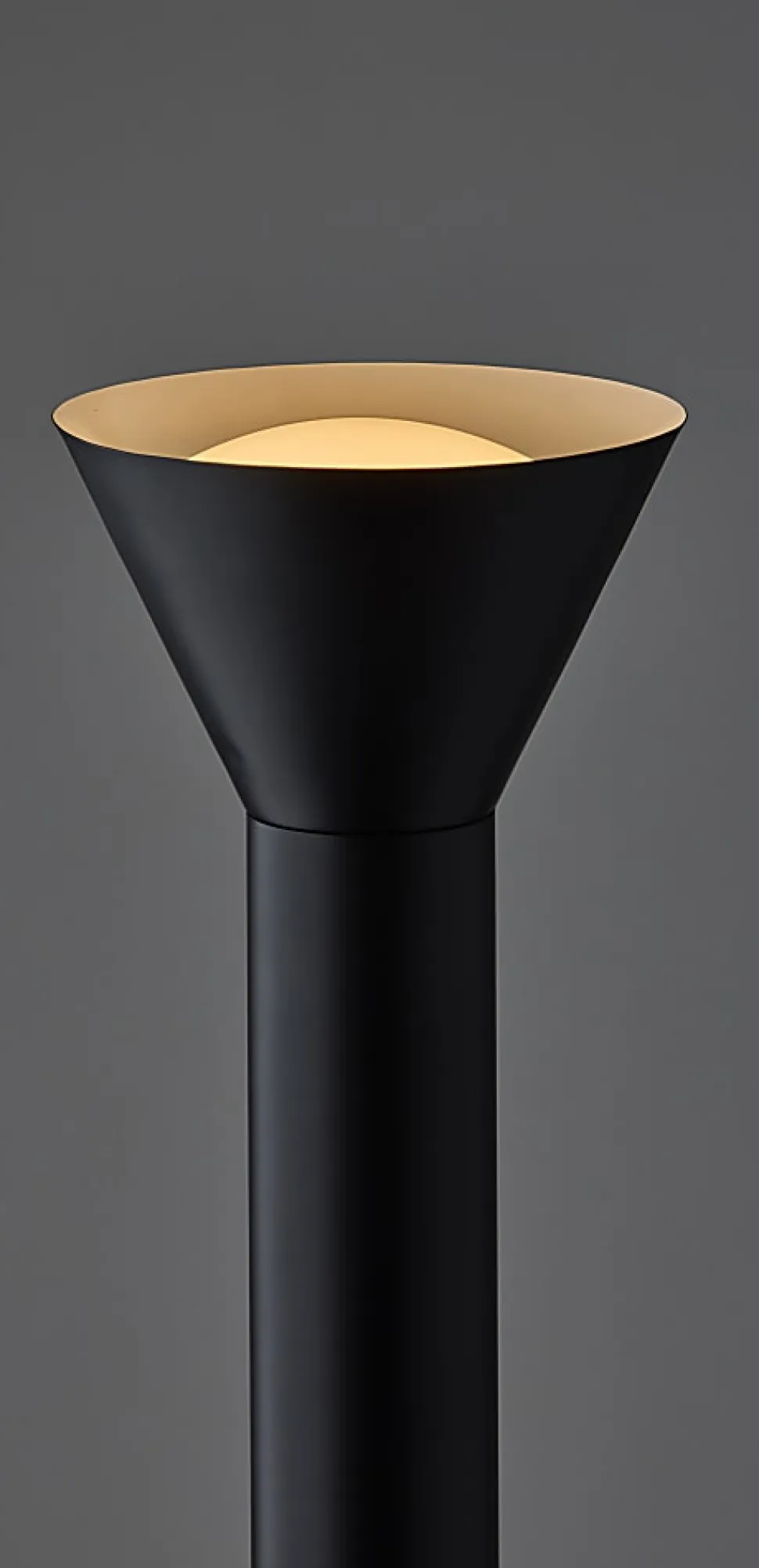Adesso Greer LED Torchiere, Black with White Plastic Diffuser