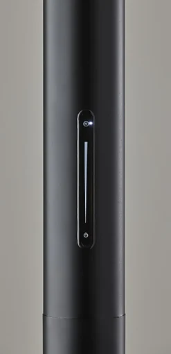 Adesso Greer LED Torchiere, Black with White Plastic Diffuser