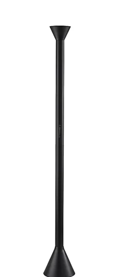 Adesso Greer LED Torchiere, Black with White Plastic Diffuser