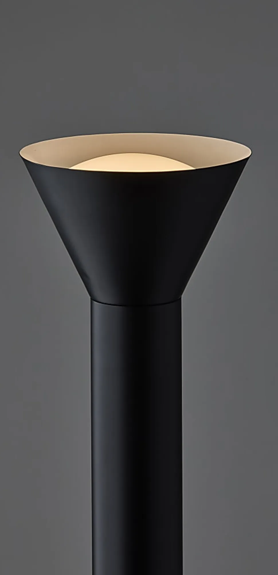 Adesso Greer LED Torchiere, Black with White Plastic Diffuser