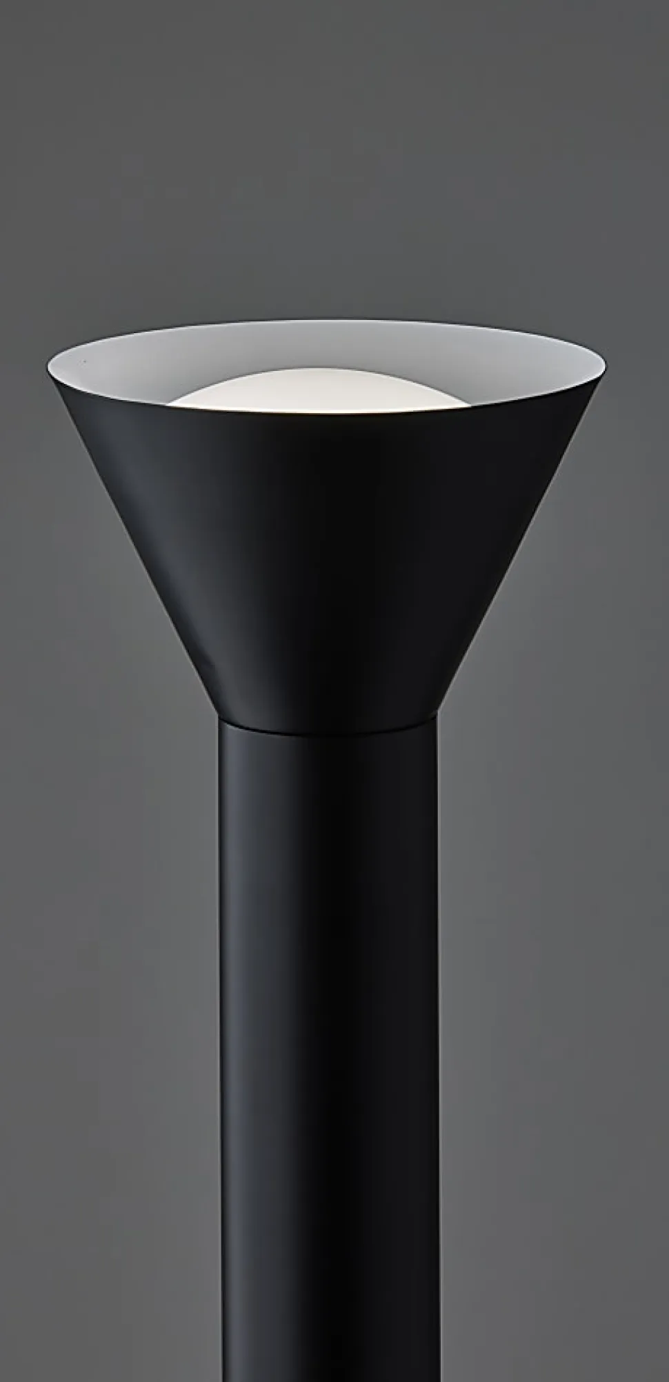 Adesso Greer LED Torchiere, Black with White Plastic Diffuser
