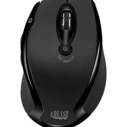 Adesso iMouse M20B - Wireless Ergonomic Optical Mouse - Optical - Wireless - 30 ft - Radio Frequency - IMOUSEM20B