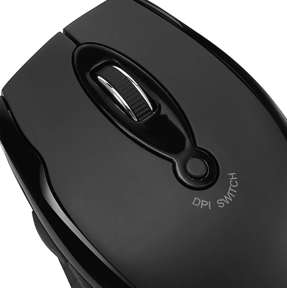 Adesso iMouse M20B - Wireless Ergonomic Optical Mouse - Optical - Wireless - 30 ft - Radio Frequency - IMOUSEM20B