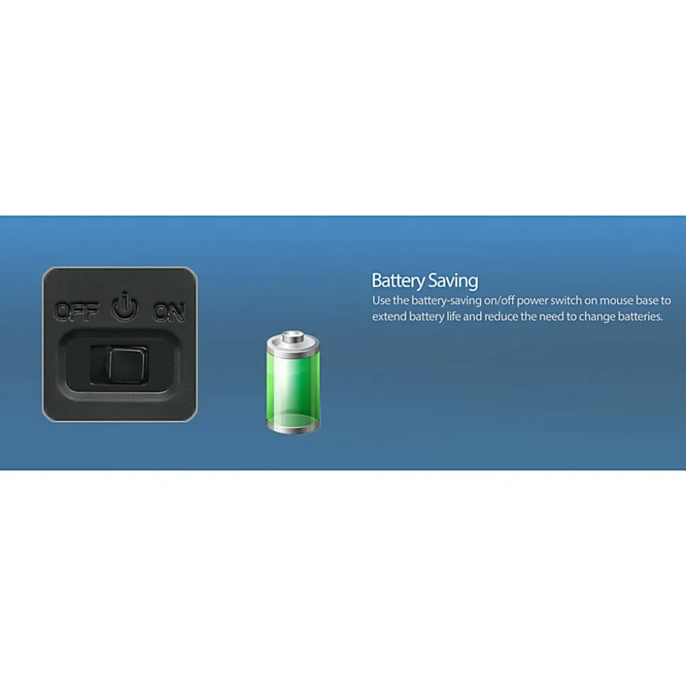 Adesso iMouse M20B - Wireless Ergonomic Optical Mouse - Optical - Wireless - 30 ft - Radio Frequency - IMOUSEM20B