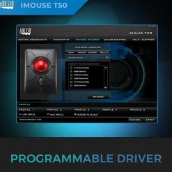 Adesso® iMouse T50 Wireless Programmable Ergonomic Trackball Mouse