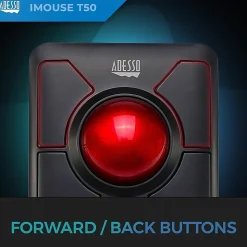 Adesso® iMouse T50 Wireless Programmable Ergonomic Trackball Mouse