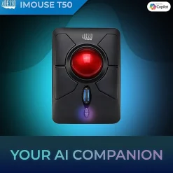 Adesso® iMouse T50 Wireless Programmable Ergonomic Trackball Mouse