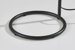Adesso Maeve Floor Lamp, Black/Brown Rattan Shade