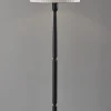 Adesso Nigel 61"H Floor Lamp, Linen/Black