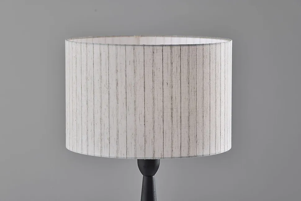Adesso Nigel 29"H Table Lamp, Linen/Black
