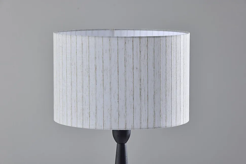 Adesso Nigel 29"H Table Lamp, Linen/Black