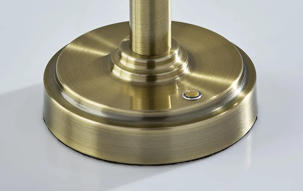 Adesso Ollie 12.5"H Cordless Table Lamp, Antique Brass