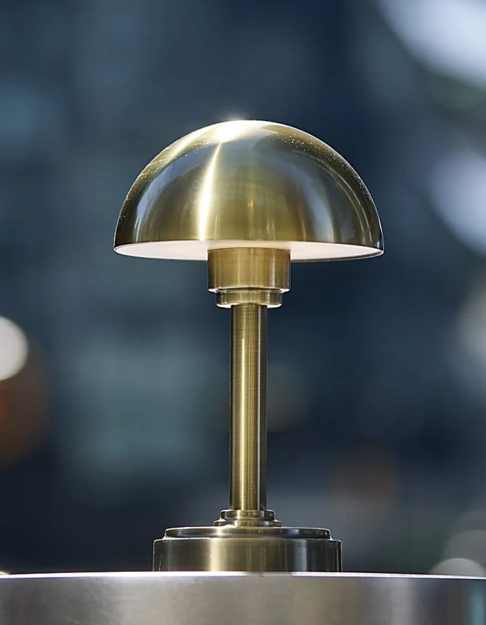 Adesso Ollie 12.5"H Cordless Table Lamp, Antique Brass