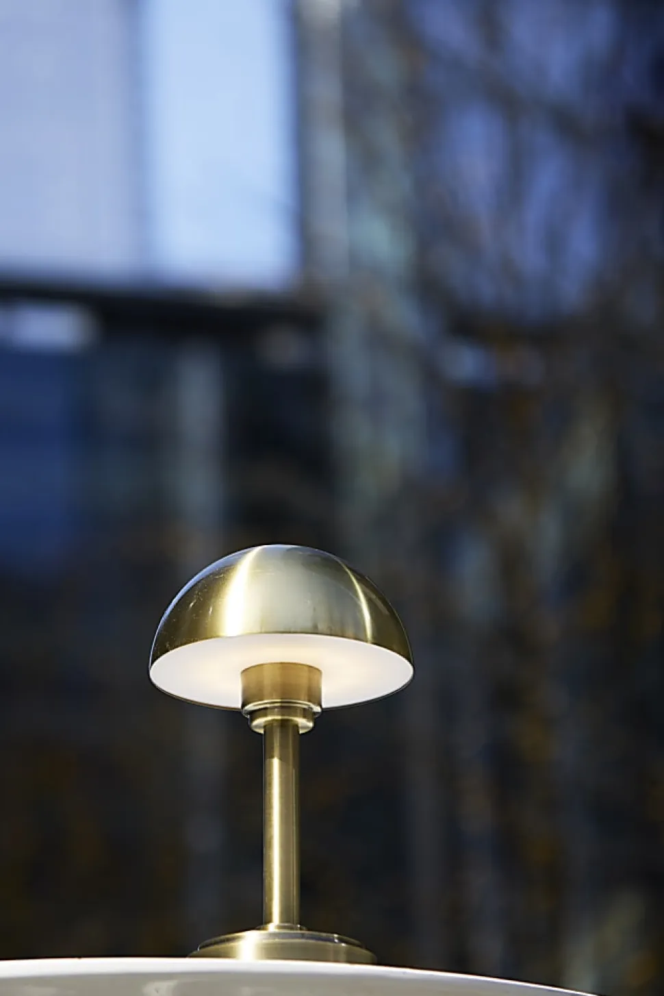 Adesso Ollie 12.5"H Cordless Table Lamp, Antique Brass