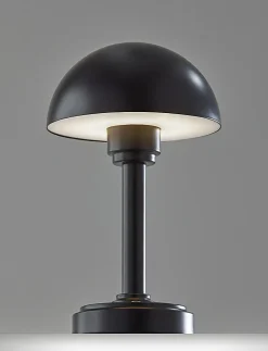 Adesso Ollie 12.5"H Cordless Table Lamp, Black