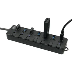 Adesso 7-ports USB 3.0 Hub with 5V2A Power Adaptor - USB - External - 7 USB Port(s) - 7 USB 3.0 Port(s) - PC, Mac