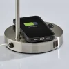 Adesso Rico Supercharger 19"H Desk Lamp, Brushed Steel