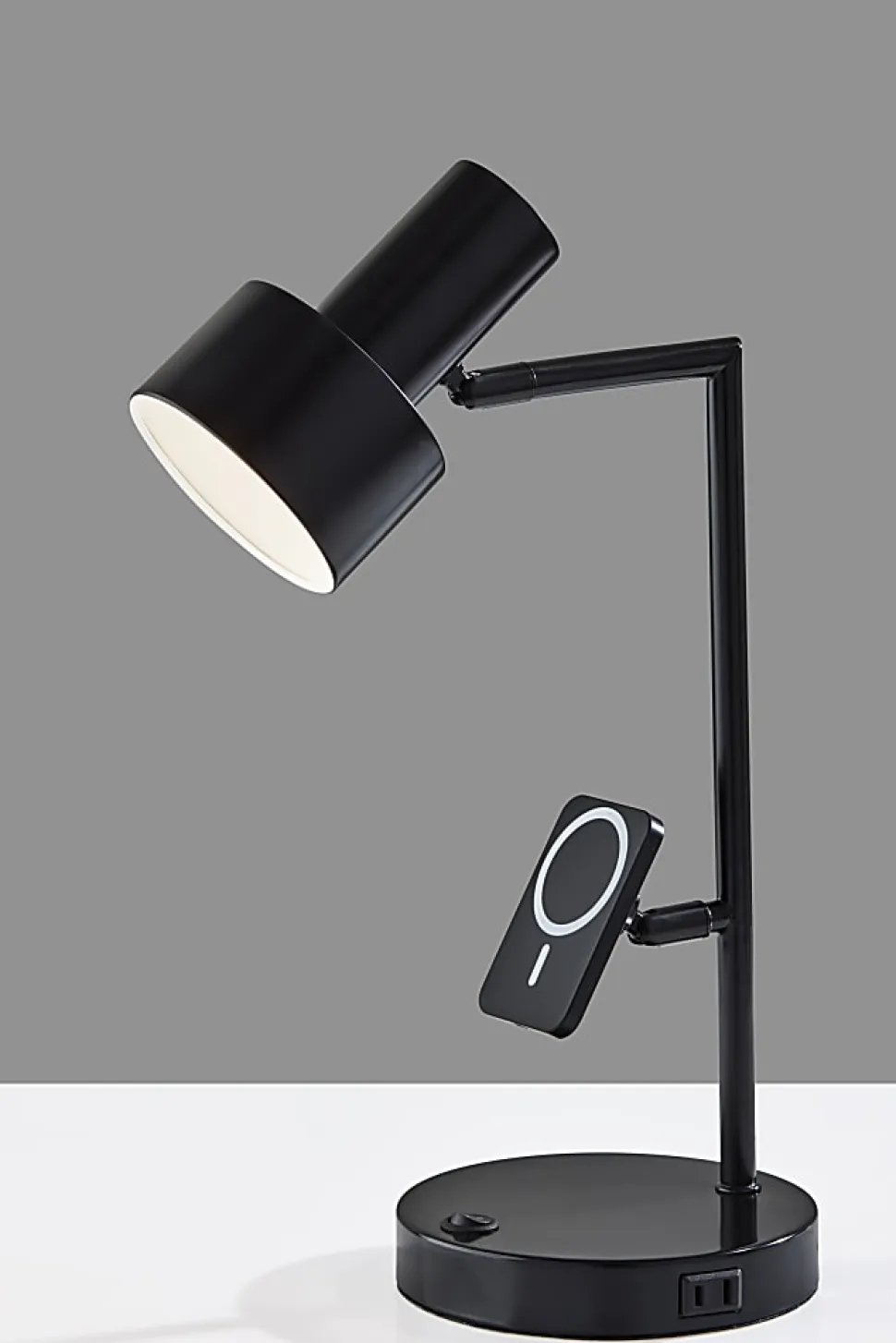 Adesso Rowe Supercharger 19"H Desk Lamp, Black